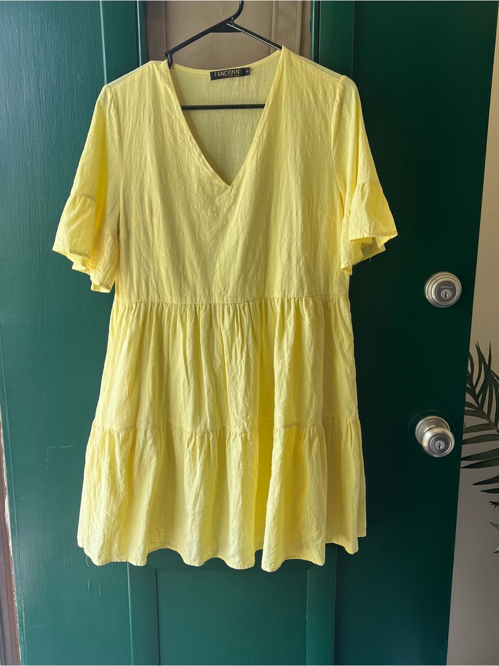 Fancyinn Pale Yellow Textured Blouse